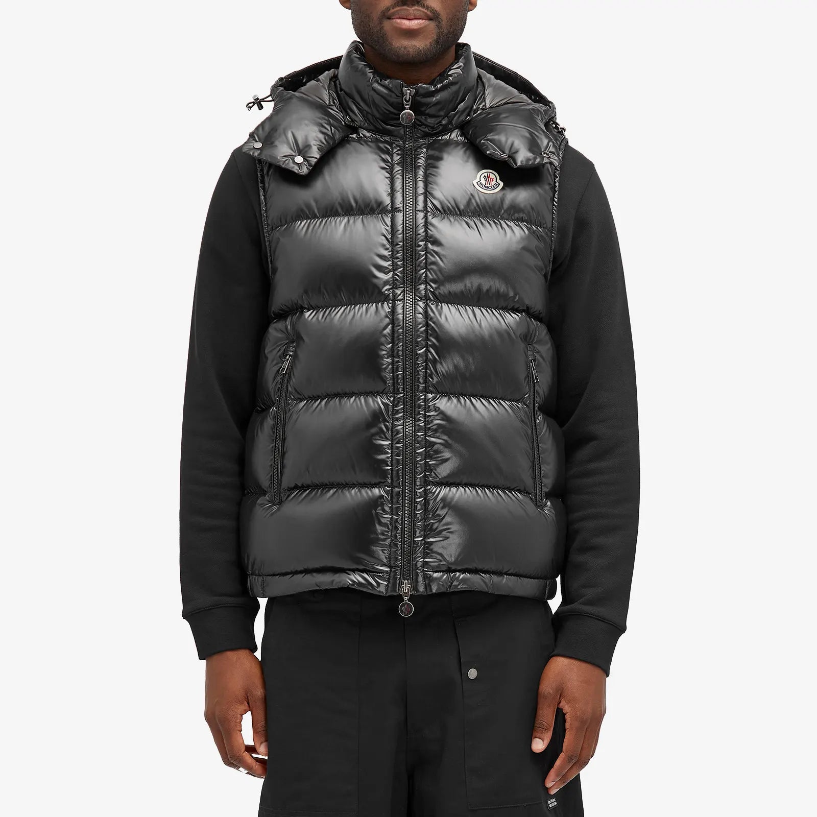 Moncler Hooded Puffer Vest – Premium Down Insulated for Cold Weather Performance